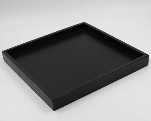 Tablett Holz schwarz 30x30cm